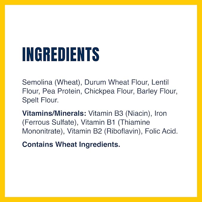 BARILLA Protein+ (Plus) Elbows Pasta 14.5 Ounce (Pack of 8) - plant based pasta - Made from Lentils Chickpeas &amp Peas - Non-GMO Kosher Certified and Vegan
