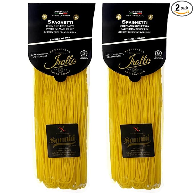Sanniti by Irollo Gluten Free Spaghetti Pasta 17.6 oz – Authentic Italian Gluten-Free Spaghetti Product of Italy [Pack of 2]