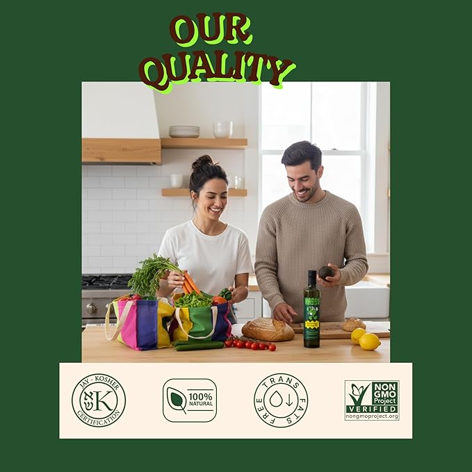 HASSY Extra Virgin Avocado Oil Premium Flavor for Dressings Drizzling &amp Finishing - Non-GMO 17.2 fl oz 510 ML - Created by Avocado Farmers in Mexico - 100% Pure Cooking Oil
