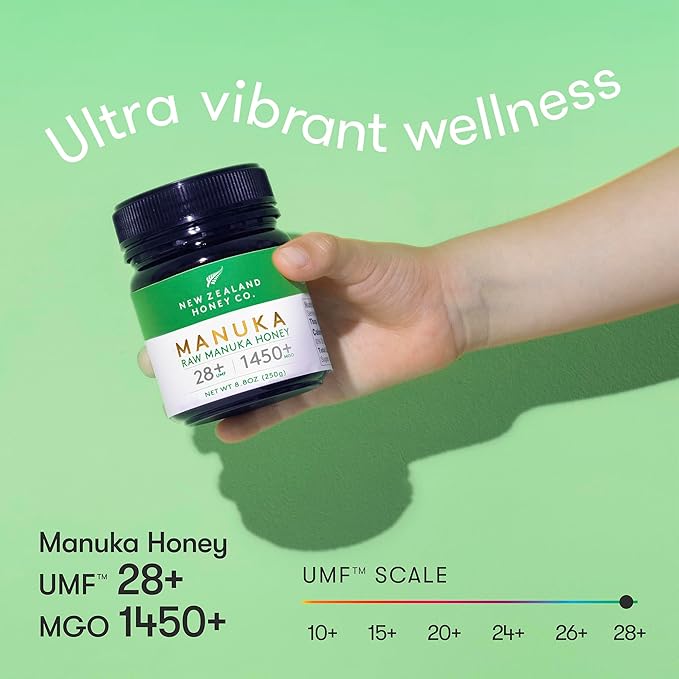 New Zealand Honey Co. Manuka Honey UMF 28+ | MGO 1450+ 8.8 oz &amp Cough Drop MGO 263+ 16 count