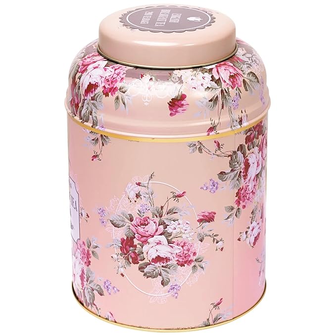 New English Teas Vintage Floral Tea Tin with 240 English Breakfast Teabags for Tea Lovers Cottage Core