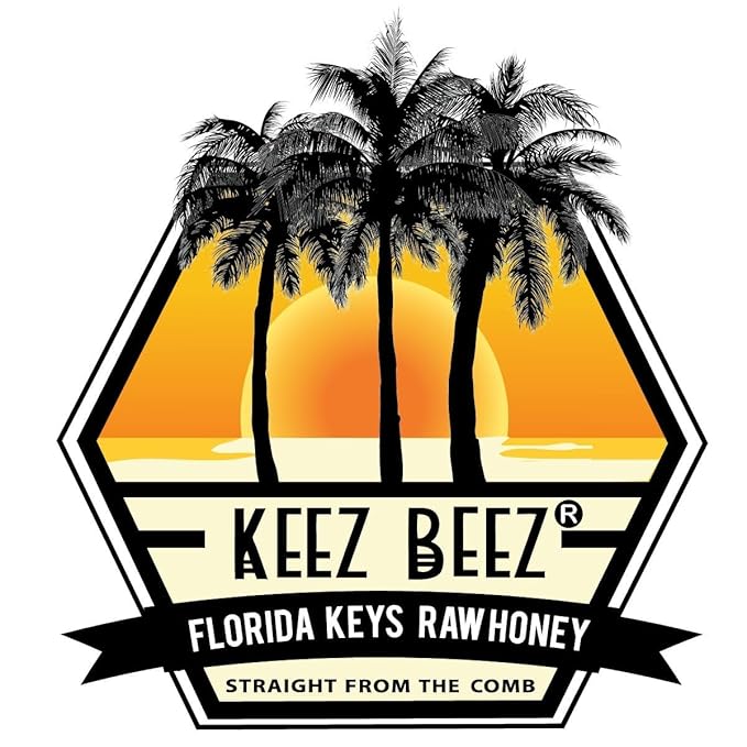 KEEZ BEEZ 100% Natural Raw Gold Honey – Seagrape 8 fl oz (0.5 lb) in Glass Jar – Organic Non-GMO Kosher Certified Light and Smooth Perfect for Teas and Yogurts