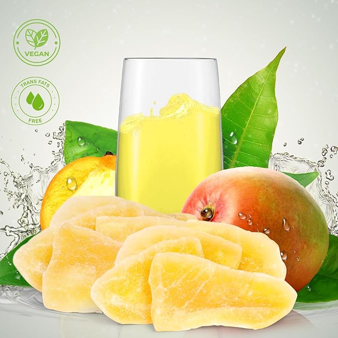 Dried Mango Slices by Its Delish 30 OZ Jumbo Reusable Container | Candied Dried Fruit | Natural Flavor Sweetened &amp Low Sugar No Color Added | Dry Mango Candy Healthy Snacks | Vegan Kosher