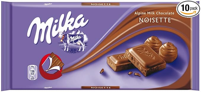 World's Best Milka Chocolate - Noisette 10 Bars
