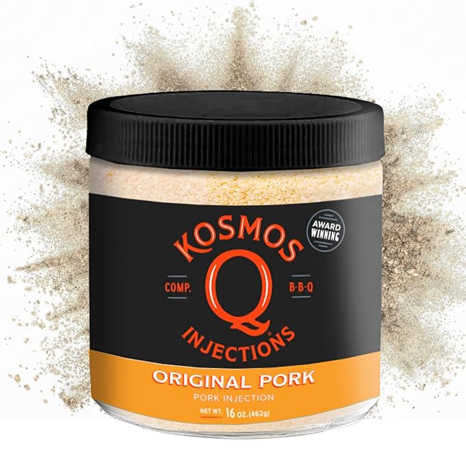 Kosmos Q Original BBQ Pork Injection Meat Marinade for Pulled Pork Chops Ribs Tenderloin &amp Brisket Enhance Flavor &amp Juiciness Award-Winning BBQ Seasoning for Moist &amp Tender Barbecue