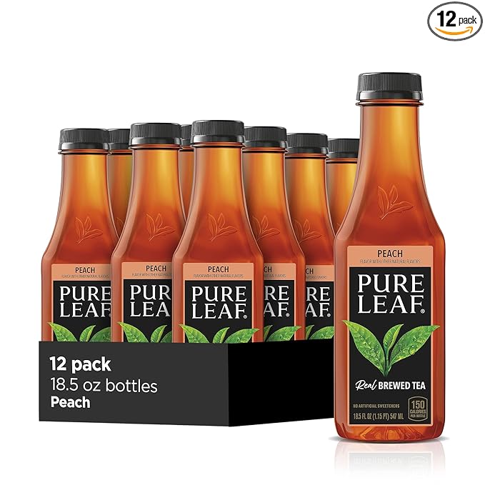 Pure Leaf Iced Tea Bottle Peach 222 Fl Oz (Pack of 12)