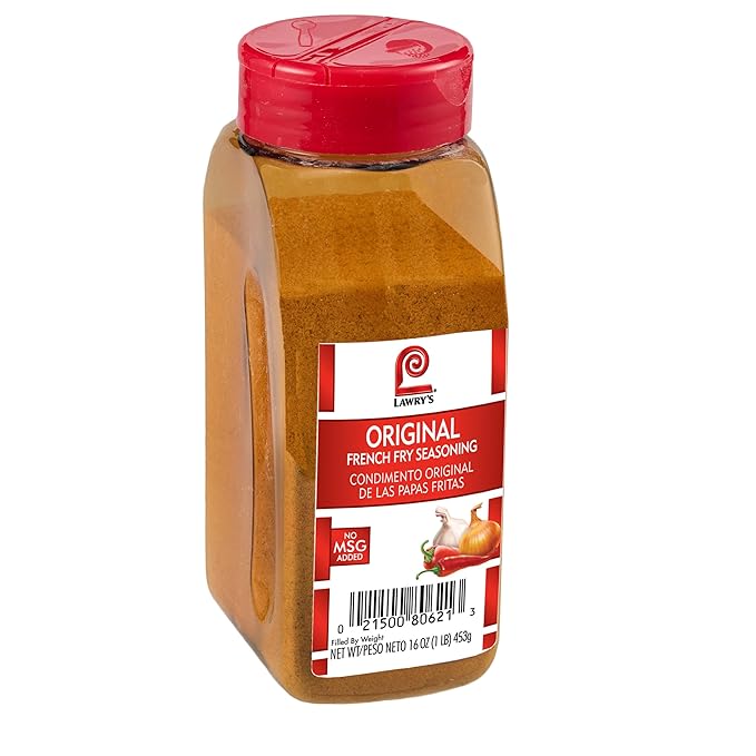 Lawrys Original French Fry Seasoning 16 oz (Pack of 6) - Six 16 Ounce Containers of French Fry Seasoning Powder with Premium Blend of Spices Best on Fries Potatoes Vegetables and More