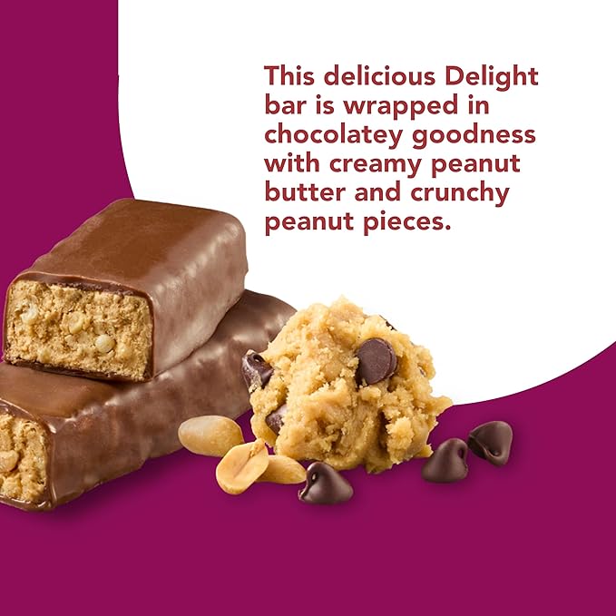 think! Delight Keto Protein Bars Healthy Low Carb Gluten Free Snack - Chocolate Peanut Butter Cookie Dough 10 Count (Packaging May Vary) (Pack of 2)
