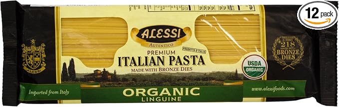 Alessi Italian Organic Linguine 1 Pound (Pack of 12)
