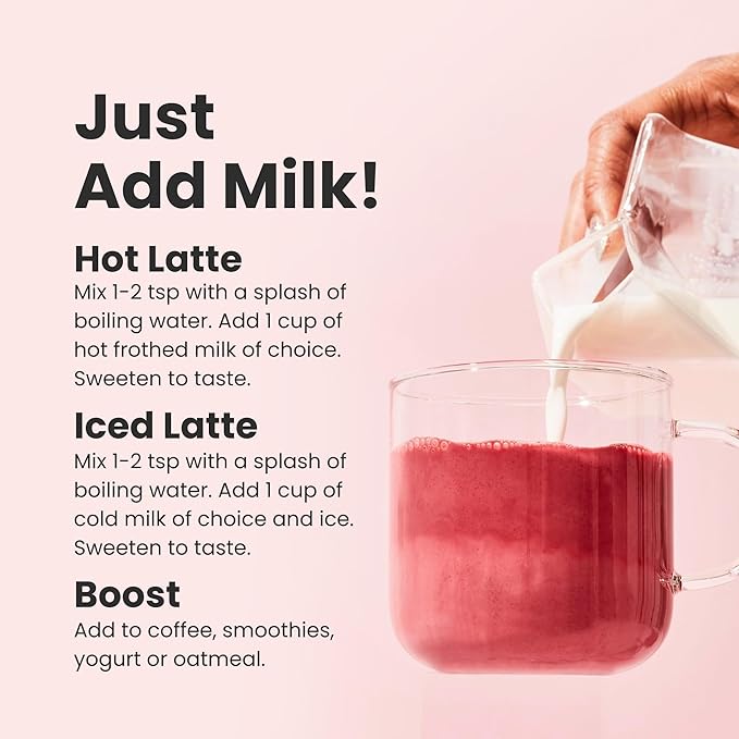 Blume Superfoods Latte - Beetroot Powder Energy Boosting Organic Beet Powder Clove Cinnamon Ginger - Vegan Keto Friendly Gluten-Free - 25 Servings