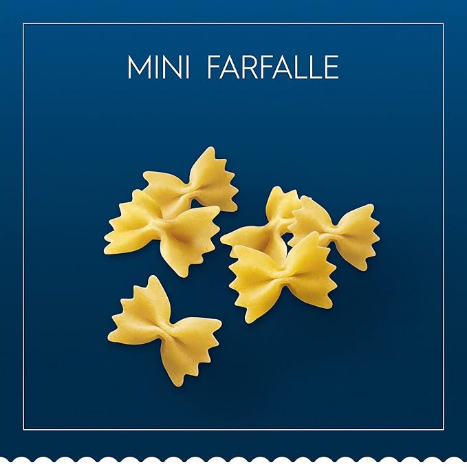 Barilla Mini Farfalle Pasta 16 oz. Box (Pack of 12) - Non-GMO Made with Durum Wheat Semolina - Kosher Certified