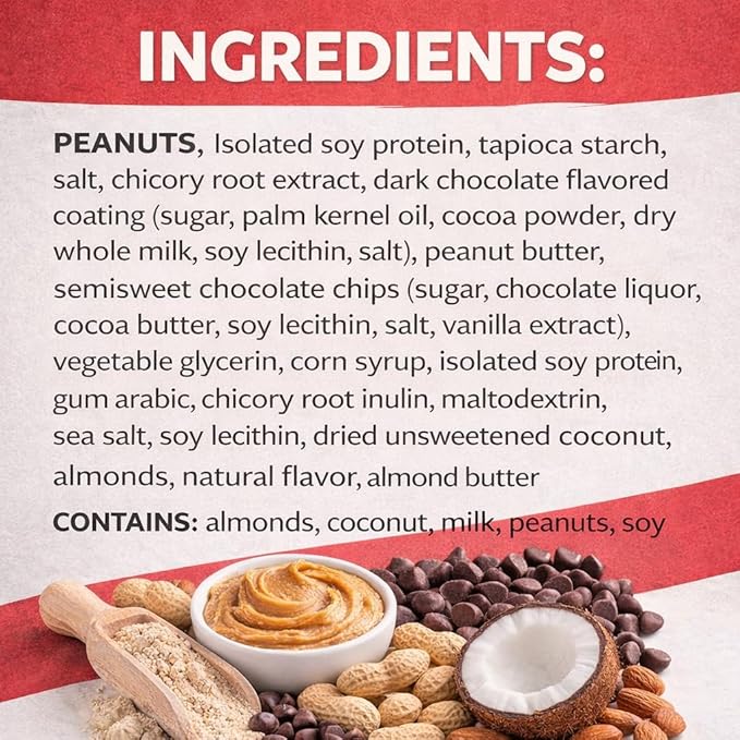 Peanut Butter &amp Chocolate Chip Protein Bars – 10g Protein per Bar Gluten Free Kosher – Soft Texture Snack Bars – 42 Count (1.41 oz Each) – Distributed by Roman Shopping – Kirkland