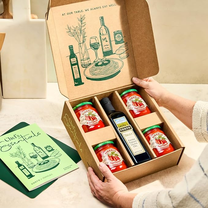 Corto x Stanislaus Chef’s Essentials Kit – TRULY Extra Virgin Olive Oil - Ultra-Fresh Fall Harvest &amp Piccolo Datterini Baby Plum Tomatoes – Handpicked - Loved by Pro Chefs now for Home Chefs