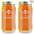 Bee Harmony Organic Raw Honey 12 OZ (Pack of 2 Jars)