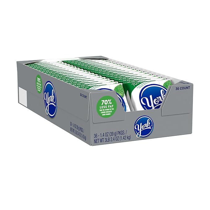 YORK Dark Chocolate Peppermint Patties Candy Packs 1.4 oz (36 Count)