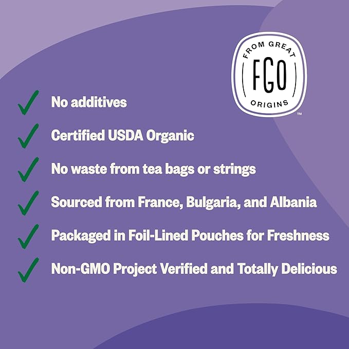 FGO Organic Dried Lavender Flowers Extra Grade Dried Buds Imported From France for Culinary or Sachet Bags 16oz Bulk Packaging May Vary (Pack of 1)