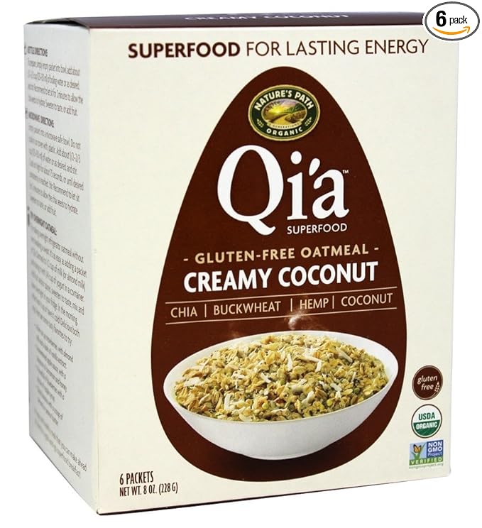 Qia Oatmeal Coconut 8 Ounce (Pack of 6)