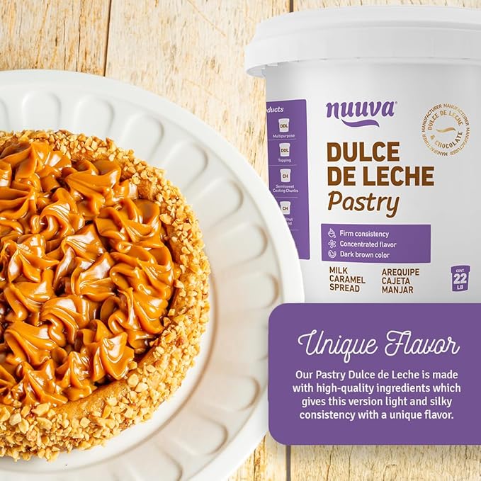Nuuva Foods Dulce de Leche Repostero Pastry | Authentic Creamy Caramel Spread for Baking | Perfect for Desserts &amp Pastries (5 lbs)
