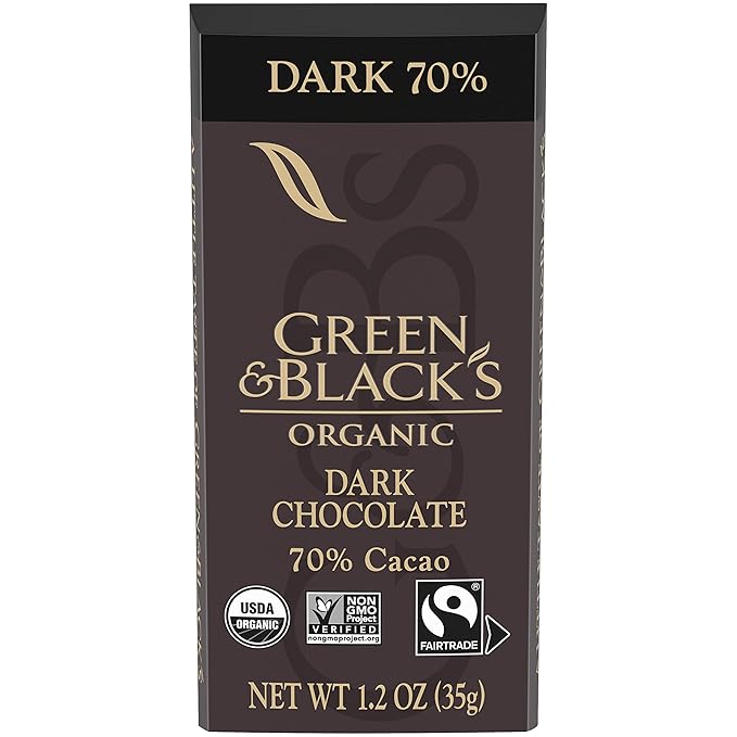 Green &amp Black's Organic Dark Chocolate Bar 70% Cacao 20 - 1.2 oz Bars