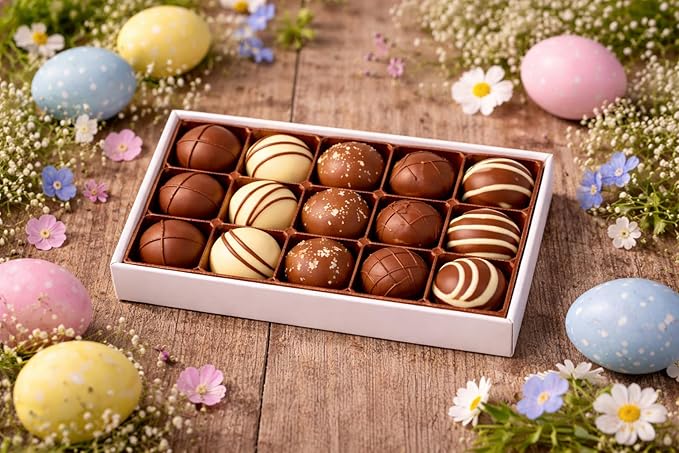 Signature Easter Truffles (15 Pieces) – Easter – Vegan Allergy-Friendly Kosher – Free of Dairy Peanuts Tree Nuts Eggs Soy Gluten &amp Sesame – No Artificial Colors or Flavors – Top 9 Allergen