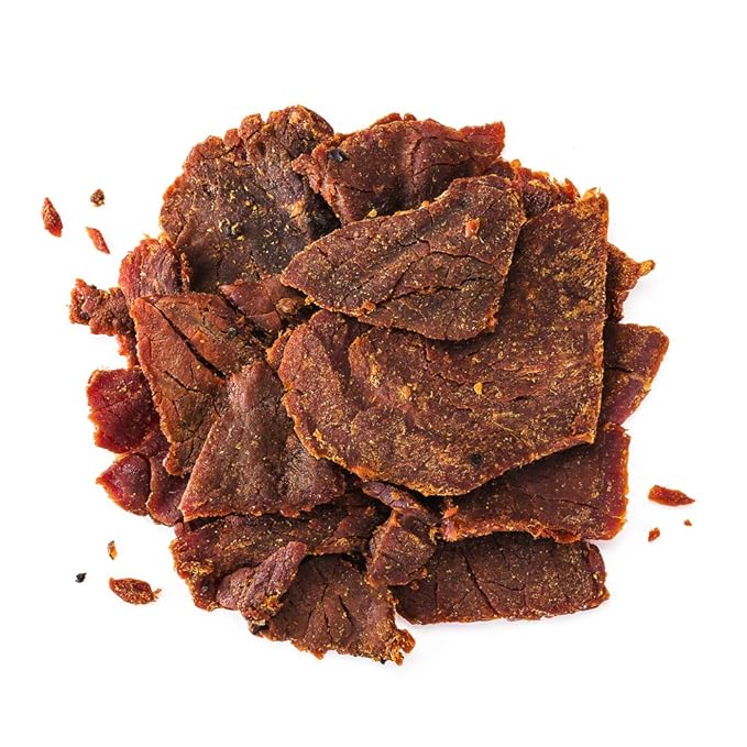 Perky Jerky Sweet and Snappy 100% Grass Fed Beef Jerky 2.2oz (Pack of 12) - Antibiotic Free - 10g Protein Per Serving - Low Fat - Tender Texture