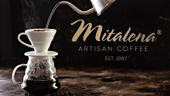 Mitalena Artisan Coffee: Golden Pecan Low Acid Coffee Pods - Medium Roast Organic Vanilla Pecan Flavored - 72 Brew Cups