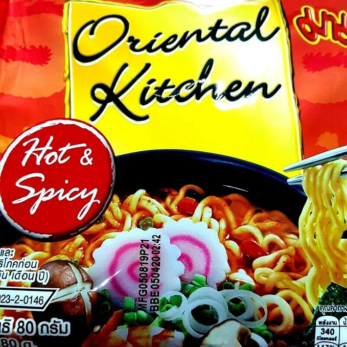 Oriental Kitchen Hot &amp Spicy Flavour Quick Cook Thai-MAMA Big Pack Instant Noodles Soup (Pack of 3)