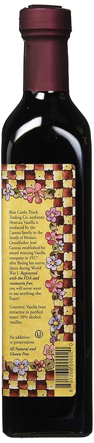 Blue Cattle Truck Trading Co. Traditional Gourmet Mexican Vanilla Extract Large 16.7 Ounce