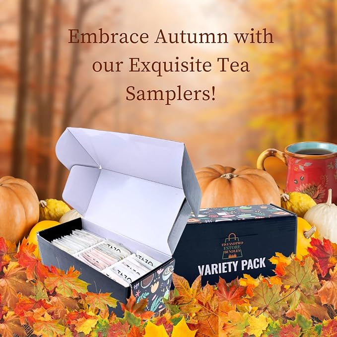 56-Piece Tea Sampler Gift Set – 14 Flavors Premium Assorted Variety Pack with 10 Honey Sticks &amp Recipe eBook – Gift for Tea Lovers Him &amp Her