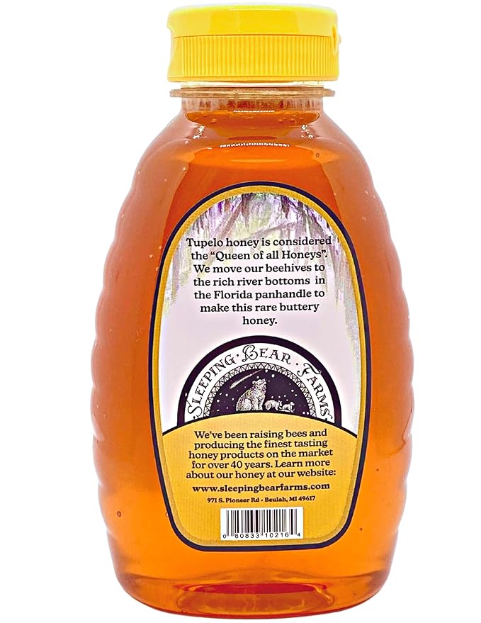 Tupelo Honey 16oz. Bottle- Premium from Sleeping Bear Farms Beekeepers in the Florida Apalachicola River Basin