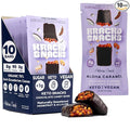 Krack’d Snacks Chocolate Snack Bars 10 Pk | Plant-Based Dark Chocolate Aloha Caramel with Almonds &amp Coconut | Gluten Free Candy Bars | Keto Chocolate Treats