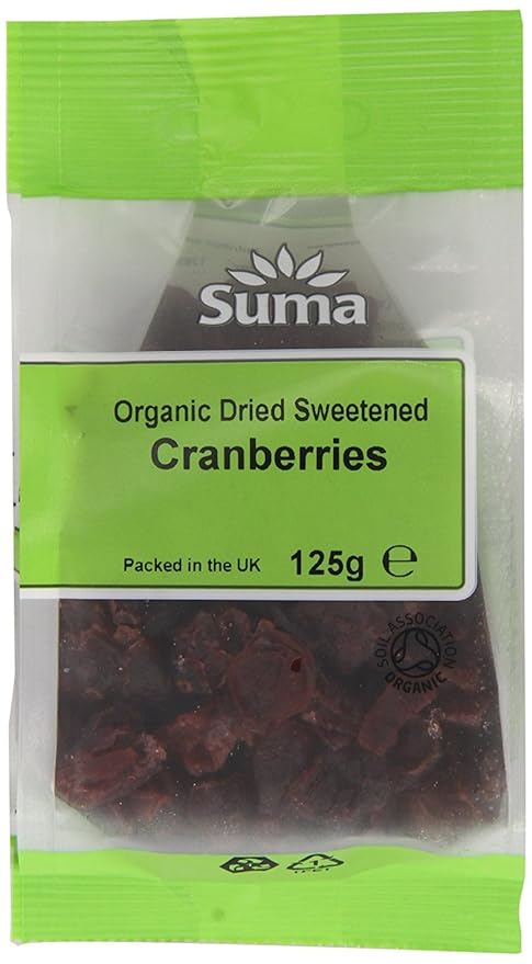 Suma Organic Cranberries 125 g (Pack of 6)