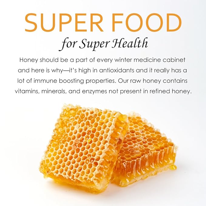 Bee Wild 100% Pure Raw Organic Unfiltered Honey - Wildflower 12 ounce Pack of 4