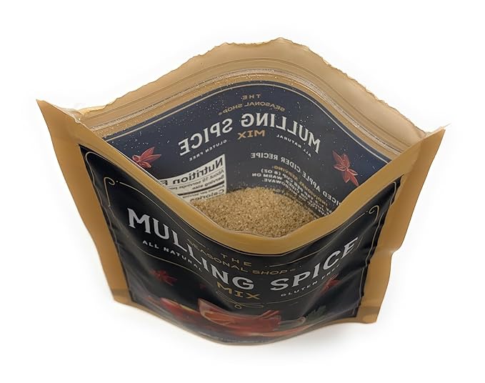 Mulling Spices for Apple Cider Bliss and Spiced Cider Mix Perfection by The Seasonal Shop now in our Resealable Gusseted Pouch for Easy Measuring and Storage. For use in Cider Wine Baking and more!