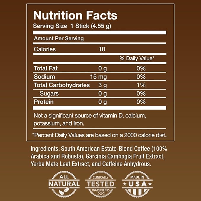Javita Burn + Control Instant Coffee – Smooth Arabica Robusta Blend with Garcinia &amp Yerba Mate – Supports Metabolism &amp Daily Energy – Convenient Slim-Style Coffee Mix (1 box/24 serv.)