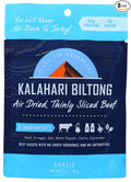 Kalahari Biltong Air Dried Thinly Sliced Beef Garlic Flavored Sugar Free Gluten Free Keto and Paleo High Protein Snack 2 Ounce (Pack of 8)