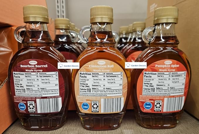 Berry-hill Maple Syrup Bourbon Barrel Cinnamon Roll Pumpkin Spice 8fl oz 236ml (Three Bottles)