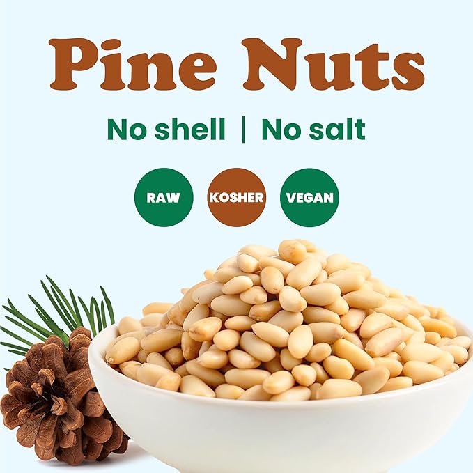 Food to Live - Pine Nuts 5 Pounds Raw Pignolias Kosher Vegan