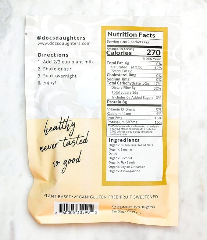 Doc's Daughters Superfood Overnight Oats - Banana Foster (6 Pack)
