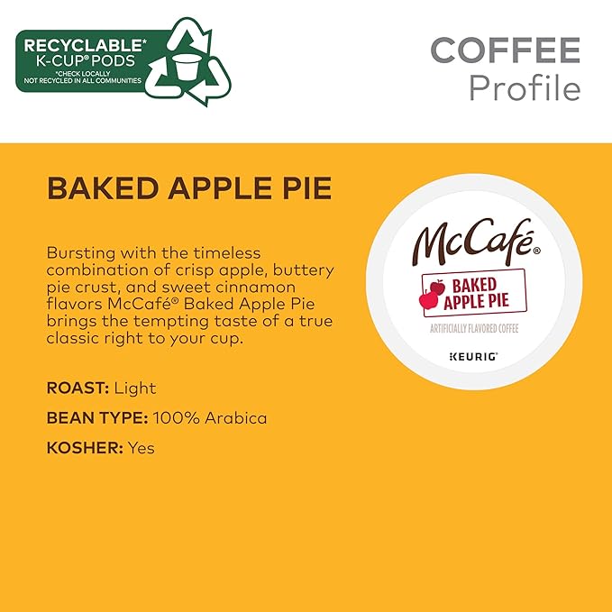 McCafe Baked Apple Pie Coffee Keurig Single Serve K-Cup Pods 96 Count
