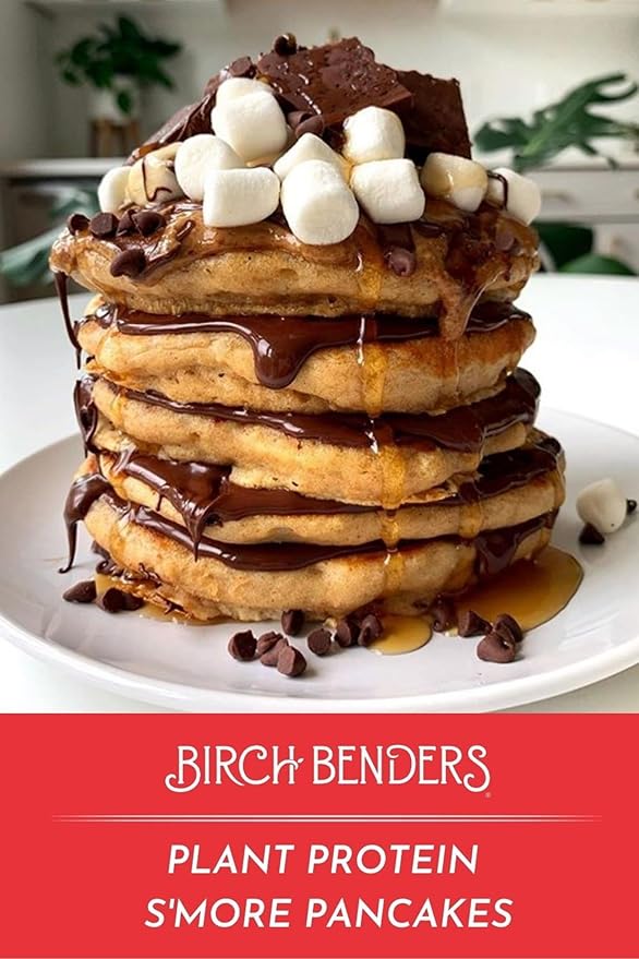 Birch Benders Pancake &amp Waffle Plant Protein 14 Oz (Pack of 6)