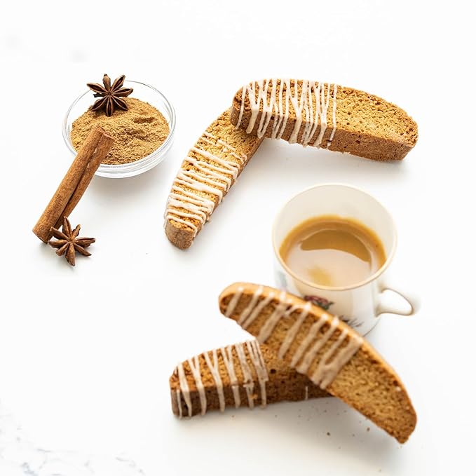 CrumbleCrate Chai Latte Biscotti DIY Baking Kit | Gourmet Biscotti Making Set for Adults | Pre-Measured Ingredients | Coffee Lover Gift