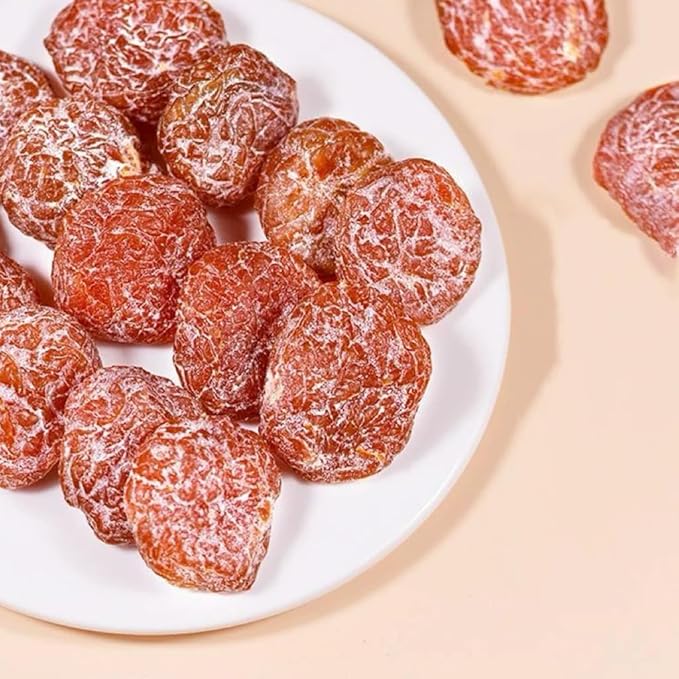 Japanese-Style Seedless Dried Plums 2 Packs – Salty Flavor 200g/7oz Each Individually Wrapped Chewy Plum Snack Sweet &amp Savory Ready-to-Eat Treat for Travel Office &amp Home