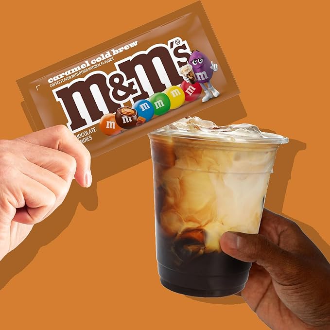 M&ampM'S Caramel Cold Brew Chocolate Candy Bulk Box of 24 Ct 33.82 Oz