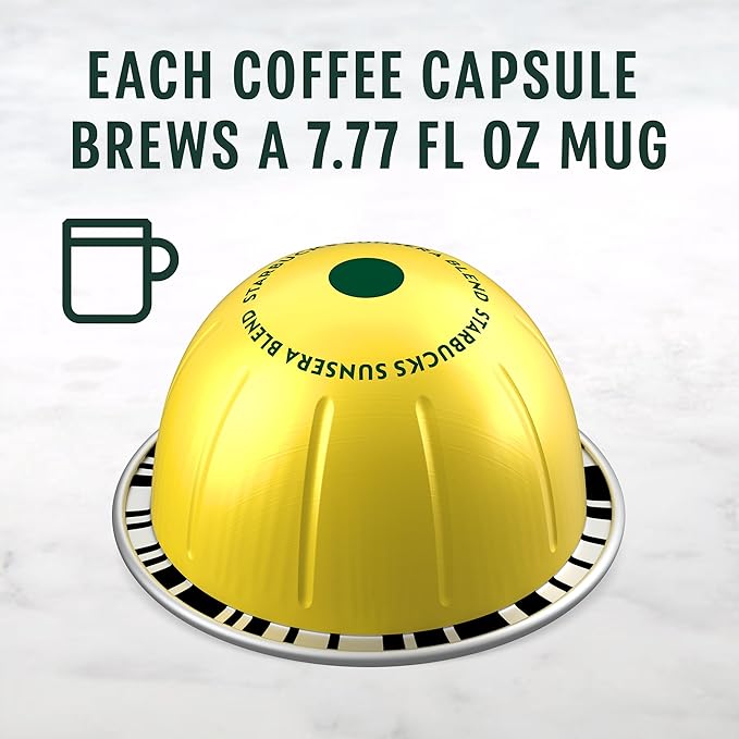 Starbucks by Nespresso Vertuo Sunsera Blend 32-count Coffee Pods Brews 7.8 oz.