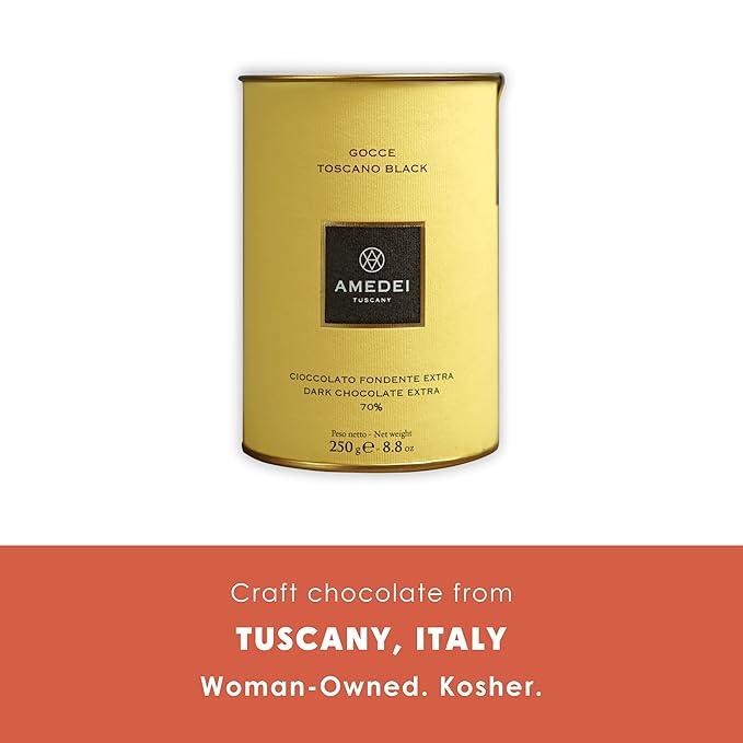 Amedei Gocce Toscano Black (Dark Chocolate) Chips 70%