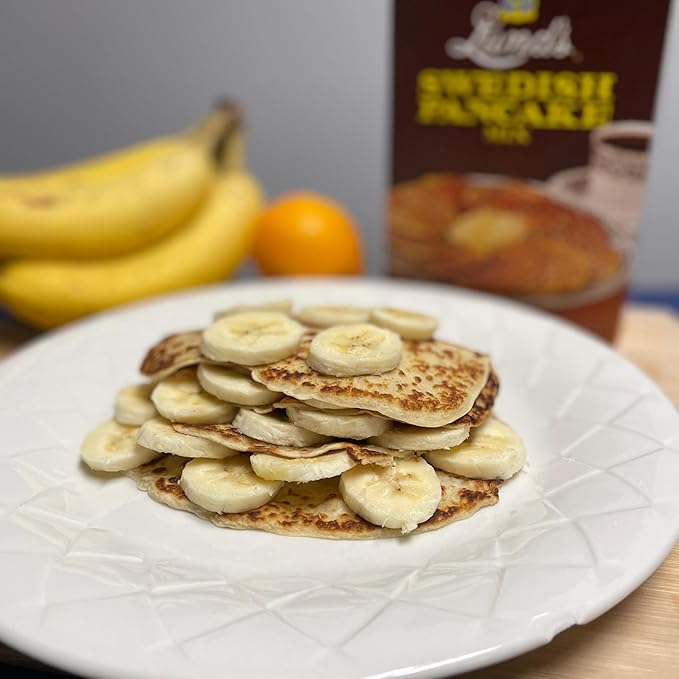 Lund’s Swedish Pancake Mix Deliciously Thin &amp Light Pancakes 12 oz Traditional Scandinavian Recipe - Easy Mix for Breakfast or Brunch [Pack of 3]