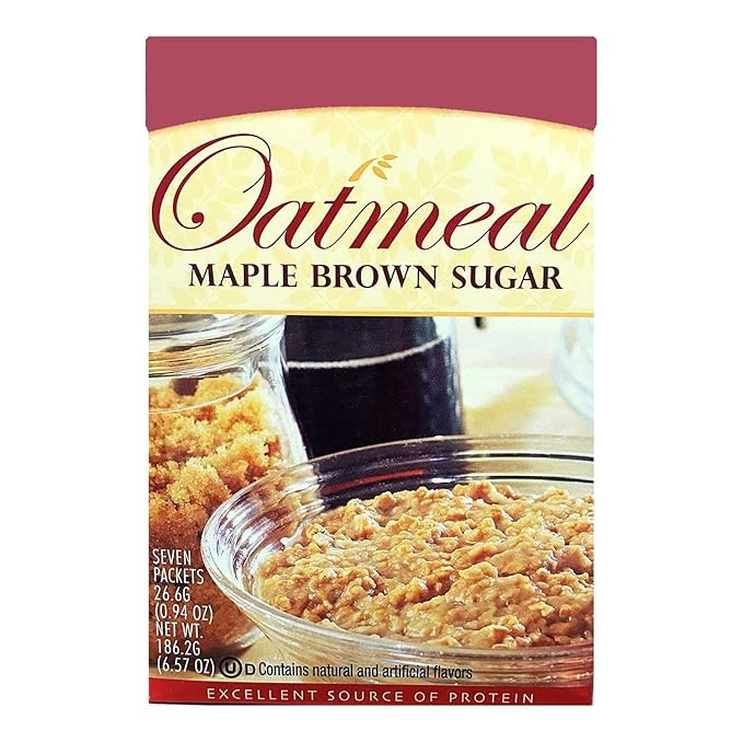Nutmeg State Nutrition HealthyWise - High Protein Oatmeal 15g Protein Low Calorie High Fiber Low Sugar Low Fat Ideal Protein Compatible 7 Servings Per Box (Maple Brown Sugar)