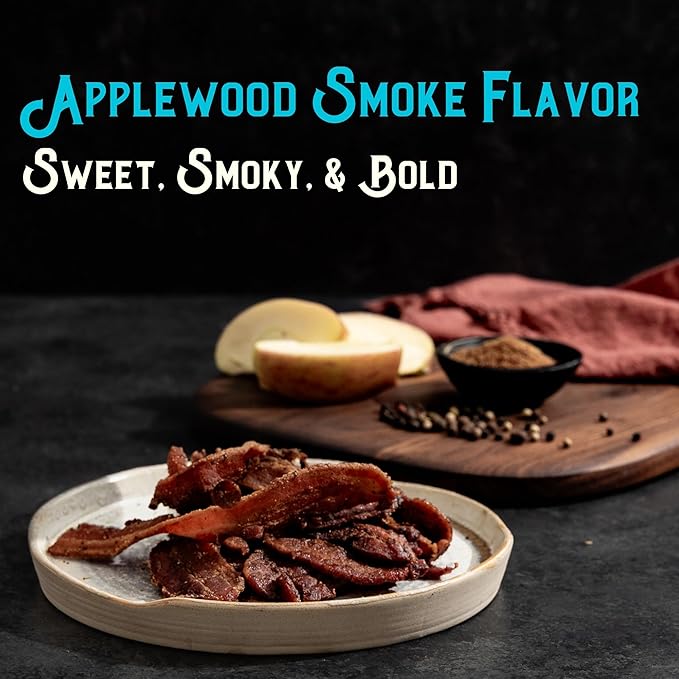 Meat Artisan Jerky Variety Pack - Wagyu Beef (4 Flavors) &amp Applewood Bacon High Protein Snack - Gluten Free No MSG - Steakhouse Jalapeño BBQ Sweet Heat &amp Applewood Bacon - 3oz (85g) Each P