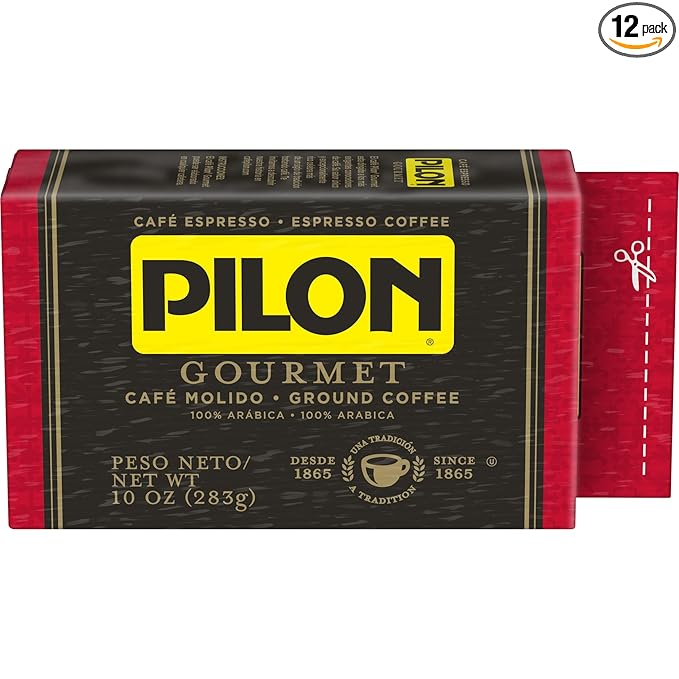 Pilon Restaurant Blend Espresso Coffee 10 Ounce (Pack of 12)